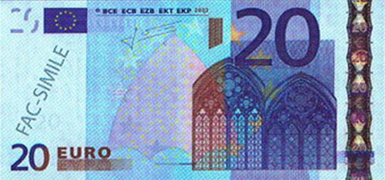 20 euro facsimile Irpinia