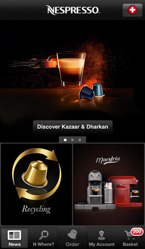 Una app per gli appassionati Nespresso