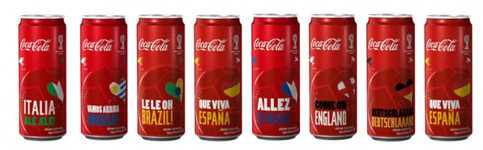La lattina di Coca-Cola tifa per i Mondiali