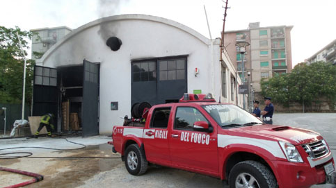 Incendio all’Accademia Belle Arti di Palermo per un corto circuito al d.a.