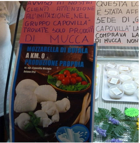 La bufala della mozzarella di bufala nei d.a.