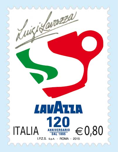 Lavazza festeggia 120 anni con un francobollo