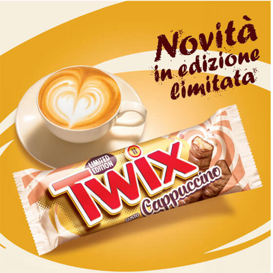 Twix Cappuccino. La grande novità di Mars Italia
