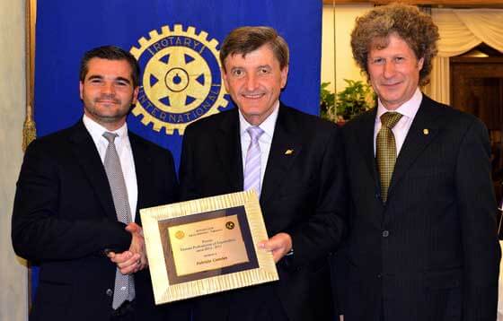 Fabrizio Cattelan premiato dal Rotary Club
