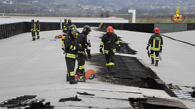 Incendio alla Savegnago Distributori Automatici