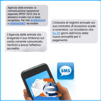 L’Agenzia delle Entrate comunica via SMS