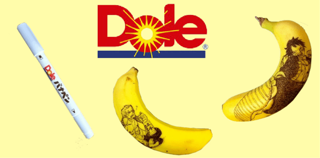 Una Banapen al d.a. per scrivere sulle… banane