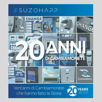 SUZOHAPP festeggia 20 anni di cambiamonete Comestero