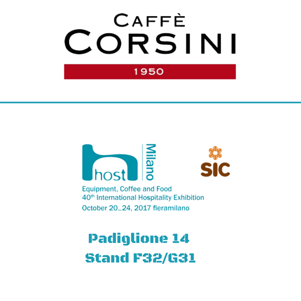 Caffè Corsini a Host. Pad. 14 – Stand F32/G31