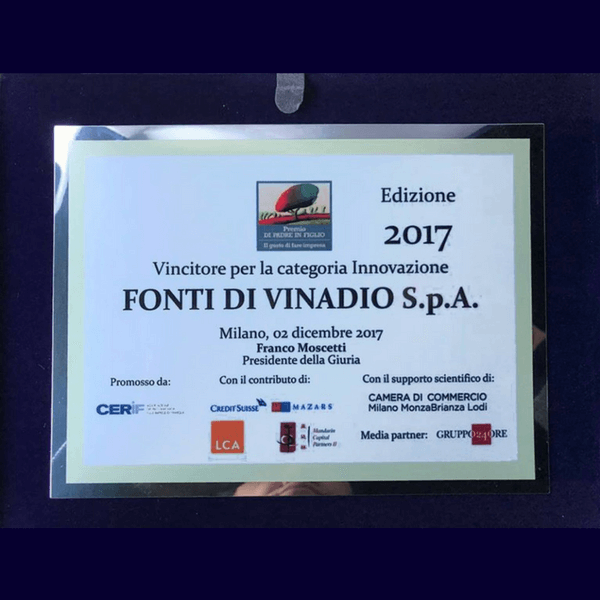 Acqua Sant’Anna tra i vincitori del Premio “Di Padre in Figlio”