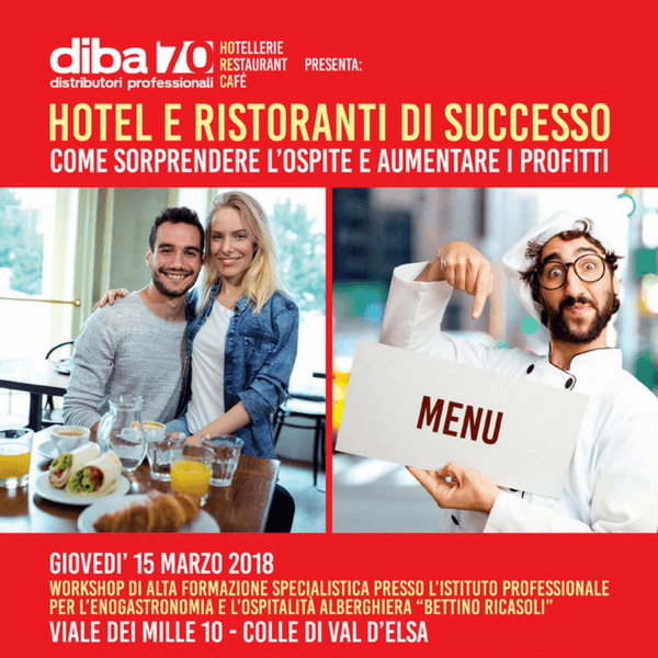 Diba 70 organizza un workshop gratuito per professionisti dell’Horeca