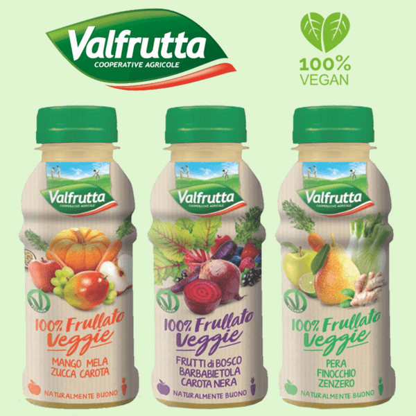 Valfrutta 100% Frullato Veggie anche nel monodose 250 ml in pet