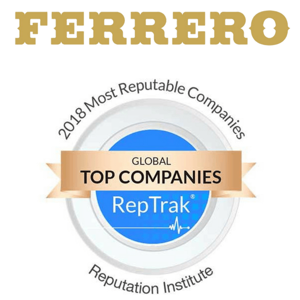 Ancora una volta Ferrero premiata con il Reputation Award 2018