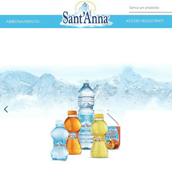 Sant’Anna: la prima azienda leader del beverage a lanciare un e-commerce