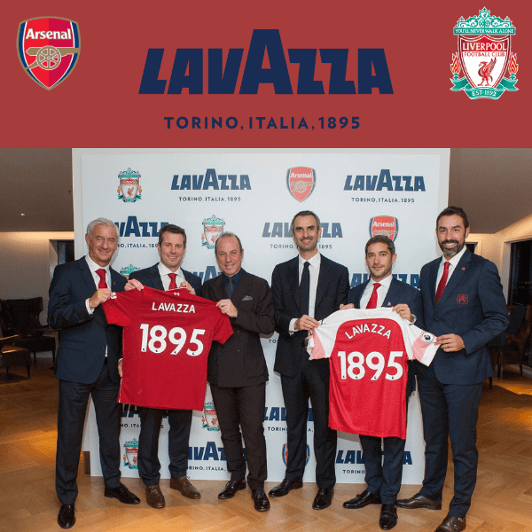 Lavazza diventa “official coffee” dell’Arsenal F.C. e del Liverpool F.C.