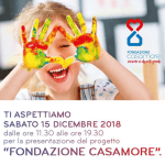 Sosteniamo Fondazione Casamore. Domani 15 dicembre l’inaugurazione