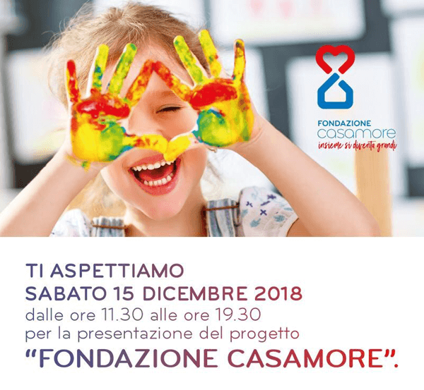 Sosteniamo Fondazione Casamore. Domani 15 dicembre l’inaugurazione