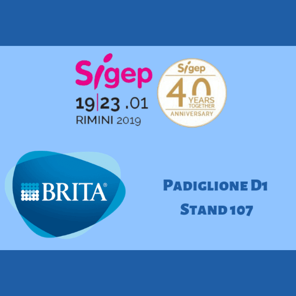 BRITA a Sigep 2019 con un calendario ricco di appuntamenti