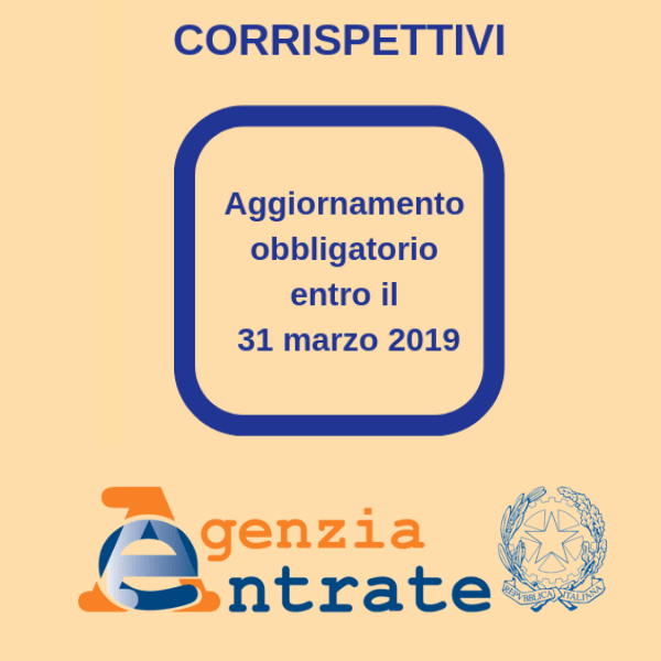 Corrispettivi. Entro il 31 marzo aggiornamento con la nuova Certification Authority