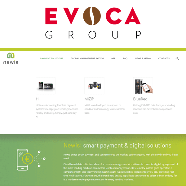 EVOCA Group presenta il nuovo sito dedicato ai prodotti Newis