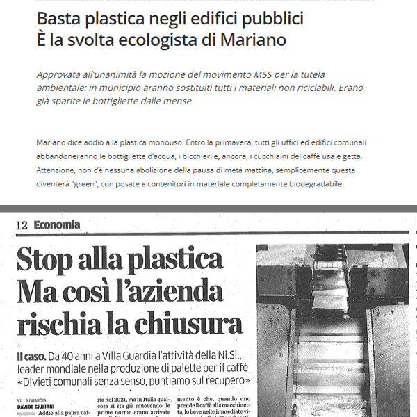 Plastica. Evelina Milani della Ni.Si. risponde alla Provincia di Como