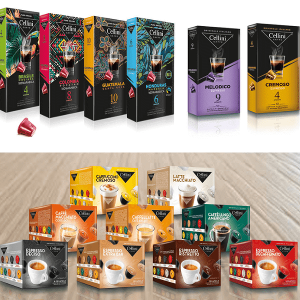 Il caffè di Cellini sceglie i packaging di Senzani per le sue capsule