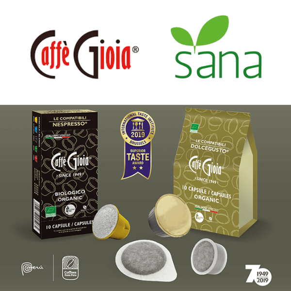 Caffè Gioia al SANA 2019 con la sua gamma di caffè Organic
