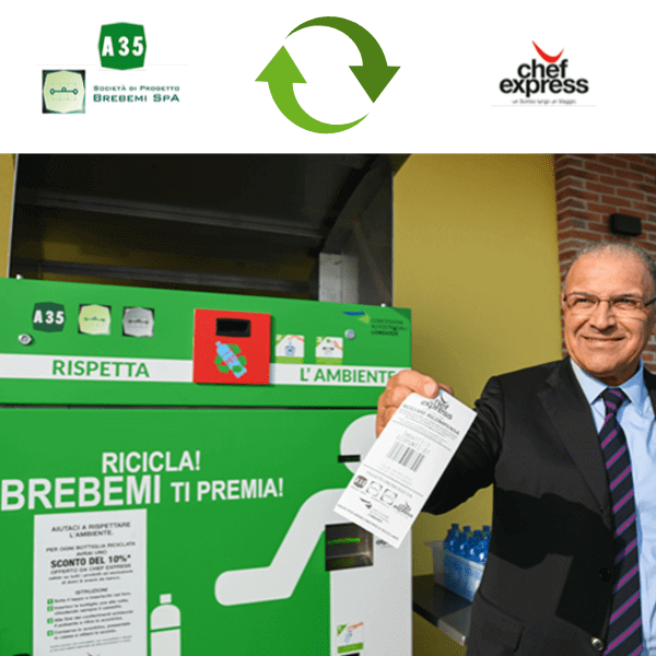 A35 Brebemi e Chef Express adottano il reverse vending