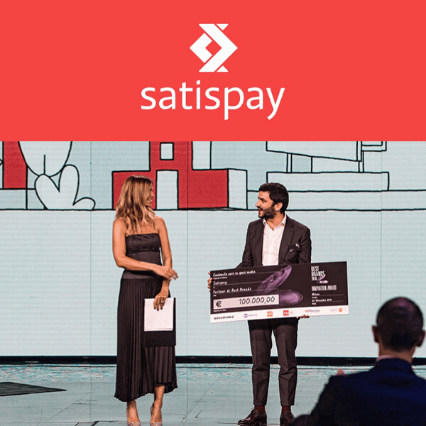 Satispay premiata con l’Innovation Award ai Best Brands 2019
