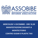 ASSOBIBE. Mercoledì 4 dicembre davanti a Montecitorio contro sugar e plastic tax
