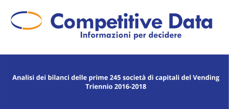 Competitive Data pubblica l’analisi dei bilanci delle gestioni Vending (2016-2018)