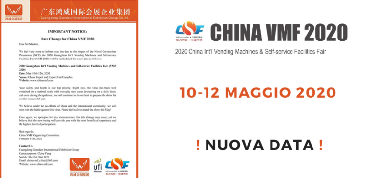 Annunciate le nuove date del CHINA VMF 2020