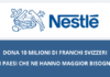 Nestlé dona 10 milioni di franchi svizzeri e fa partnership con la Croce Rossa