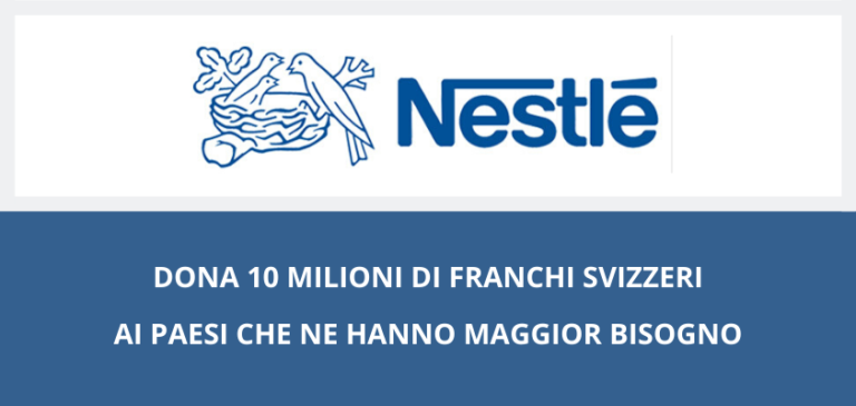 Nestlé dona 10 milioni di franchi svizzeri e fa partnership con la Croce Rossa