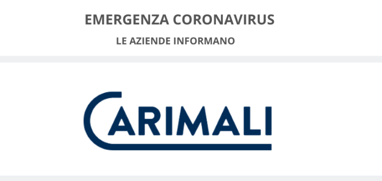 Emergenza Coronavirus. Le aziende informano: Carimali