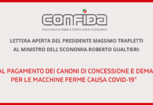 CONFIDA chiede al Ministro dell’Economia il blocco dei canoni di concessione per i d.a. fermi per COVID CONFIDA chiede al Ministro dell'Economia il blocco dei canoni di concessione per i d.a. fermi per COVID