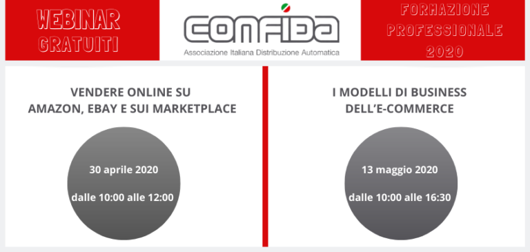 CONFIDA. Formazione professionale: due webinar gratuiti sul tema business & e-commerce