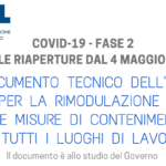 FASE 2. L’INAIL rende noto il documento tecnico relativo alle misure da applicare nei luoghi di lavoro