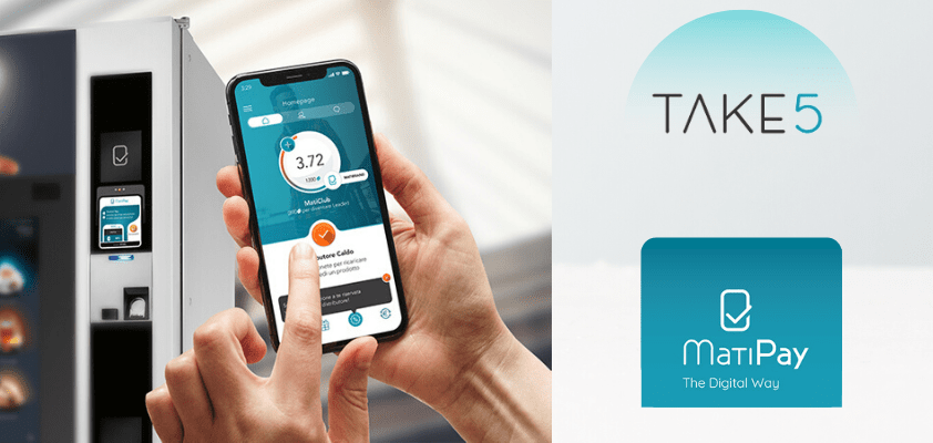 Con TAKE 5 Matipay lancia la soluzione smart per la pausa caffè e la distribuzione di DPI