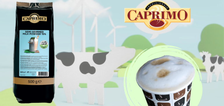 Caprimo® lancia il nuovo latte parzialmente scremato e sostenibile per il Vending