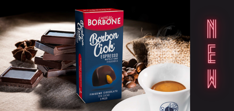 BORBONCIOK. Il cioccolatino fondente ripieno al caffè di Caffè Borbone