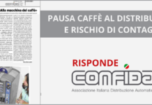 Pausa caffè al distributore a rischio di contagio. La replica di CONFIDA