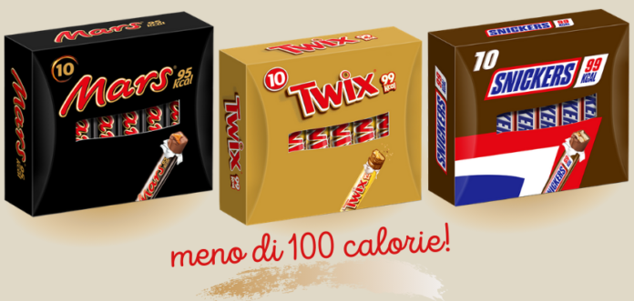 MARS TWIX SNICKERS MENO DI 100 CALORIE 842 VENDIG NEWS