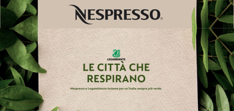 “Le città che respirano”. Nespresso e Legambiente insieme per un’Italia sempre più verde.