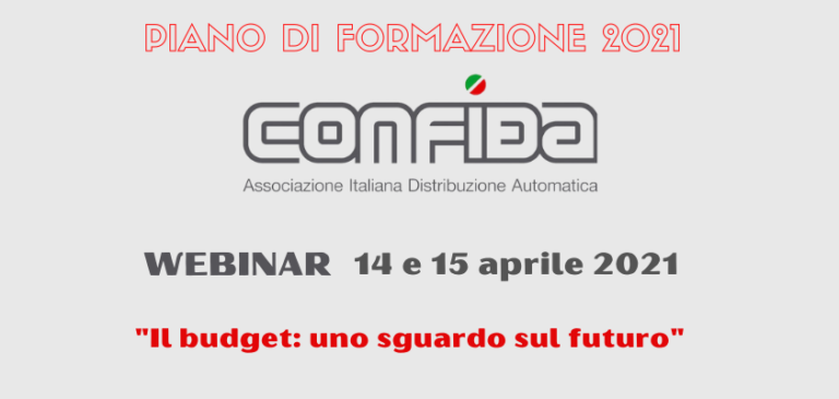 Formazione CONFIDA. 14 e 15 aprile Webinar gratuito “Il budget: uno sguardo sul futuro”