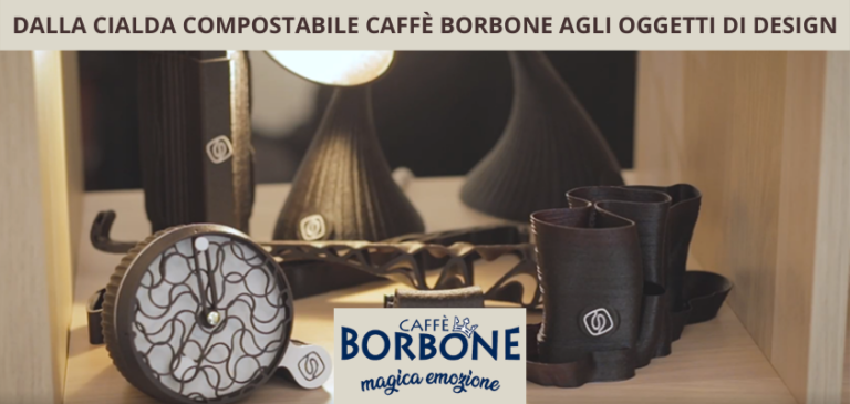 Le cialde compostabili di Caffè Borbone diventano oggetti di design e di arredo