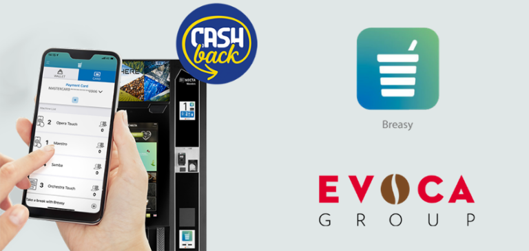L’app di selezione e pagamento Breasy di EVOCA Group rientra nel Cashback di Stato