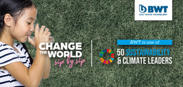 BWT scelta da Bloomberg tra i 50 leader mondiali in ambito di sostenibilità e clima