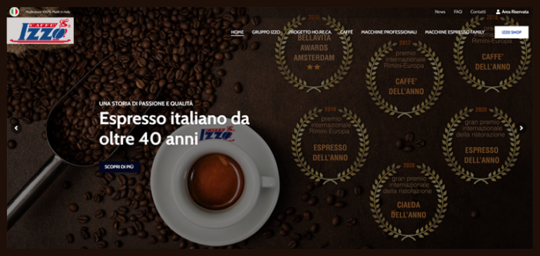 È on-line il nuovo sito web di Gruppo Izzo – www.caffeizzo.it – completamente rinnovato