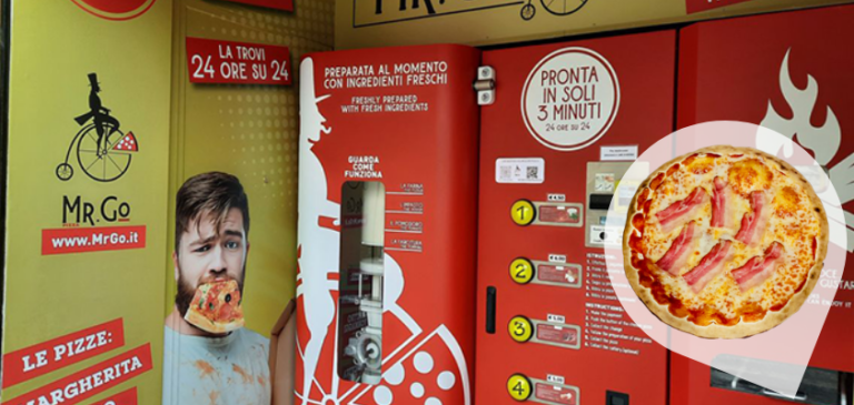 Non convince gli americani il distributore automatico di pizza installato a Roma